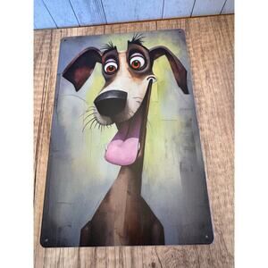 Brown Dog Metal Sign Dog Lover Gift Decor Gift Idea Rescue Hound Dog NEW!
